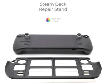 Steam Deck Repair Stand - Dock - PLA 3D Printed - Optional Soft TPU Layer - Custom Color Gaming Accessory - Eco Friendly 3D Printed Gamer Gi