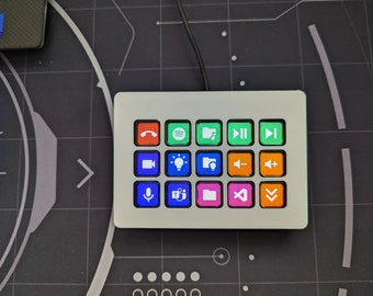 Elgato Stream Deck MK1 Face Plate 15 Keys - Stand - Custom Color Desk Accessory - 3D Printed Streamer Setup Gift