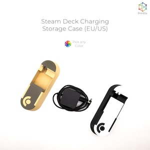 Valve Steam Deck Charging Storage Case EU/US PLA 3D Printed image 4