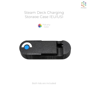 Valve Steam Deck Charging Storage Case EU/US PLA 3D Printed image 1