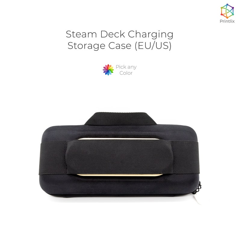 Valve Steam Deck Charging Storage Case EU/US PLA 3D Printed image 5