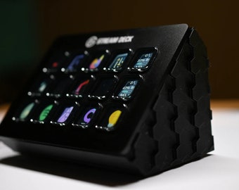 Elgato Stream Deck MK2 15 Tasten - Ständer - Benutzerdefinierte Farbe Schreibtischzubehör - 3D gedruckter Streamer Einrichtungsgeschenk