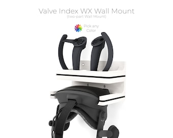 Valve Index WX Wall Mount for Index Controllers and Headset - PLA 3D Printed