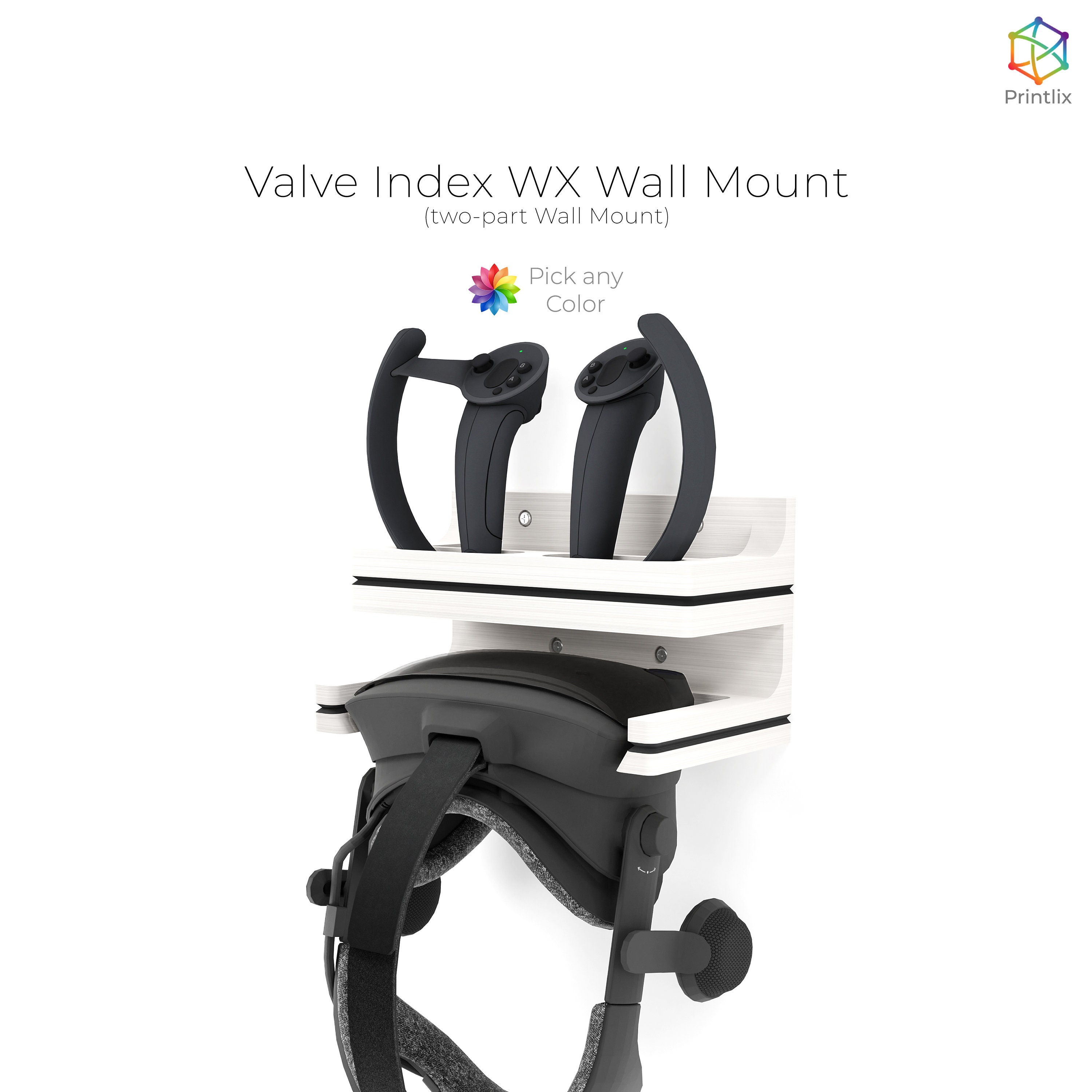 Valve Index WX Wall Mount for Index Controllers and Headset Valve Index WX Wall Mount for Index Controllers and Headset