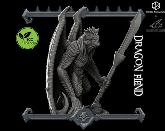 Dragon Fiend | Miniature | Dungeons and Dragons Miniature | RPG Tabletop Resin 3D Printed