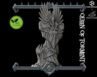 Queen of Torment | Miniature | Dungeons and Dragons Miniature | RPG Tabletop Resin 3D Printed