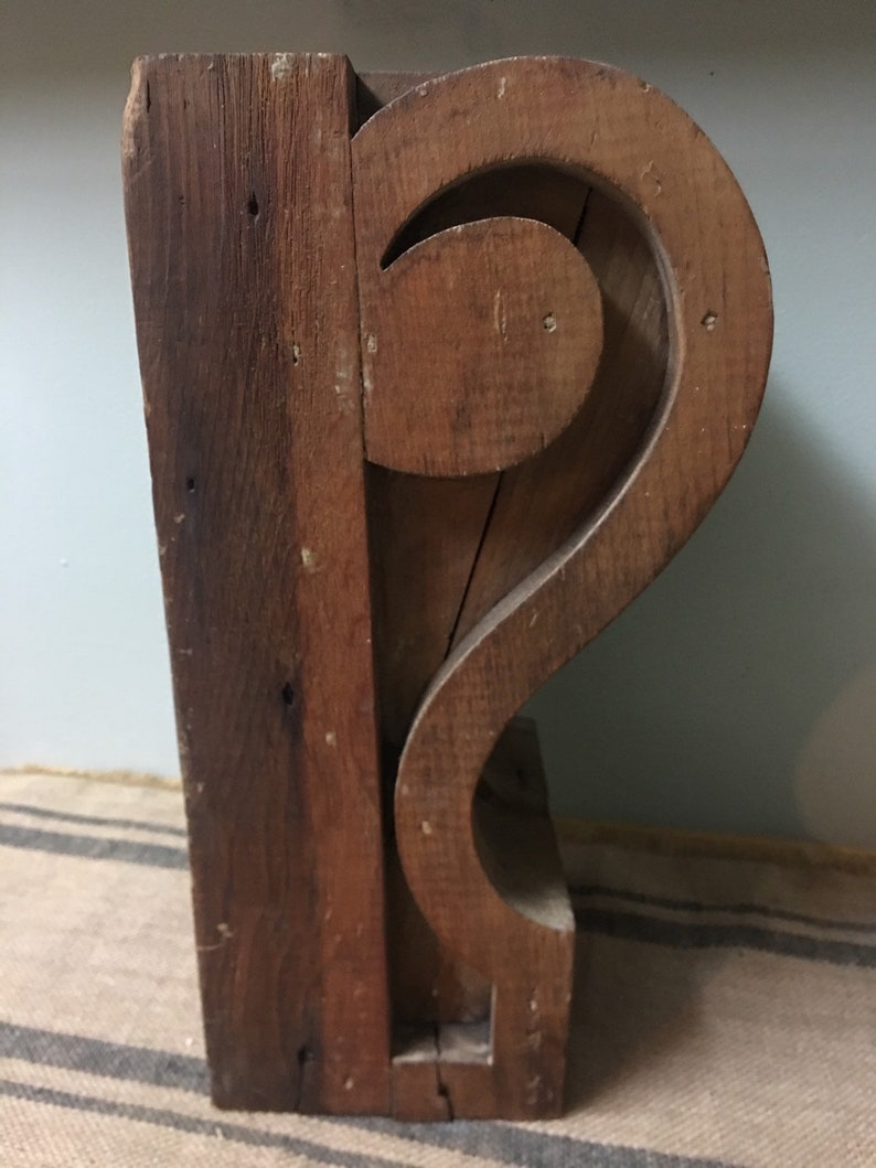 Antique Architectural Salvage Corbel Wood Bracket Decorative Restoration Victorian Rustic Corbel Shelf Display