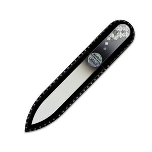 Mont Bleu - Glass Nail File decorated with Swarovski® crystals - Anniversary gift ideas for her - Romantic birthday gifts for girlfriend