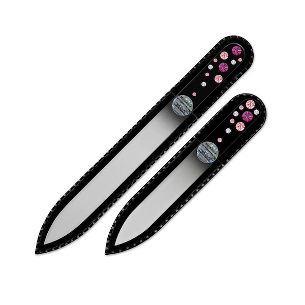 Glass Nail File decorated with Swarovski® crystals - anniversary gift for wife - birthday gift ideas for mom - gift ideas for grandma