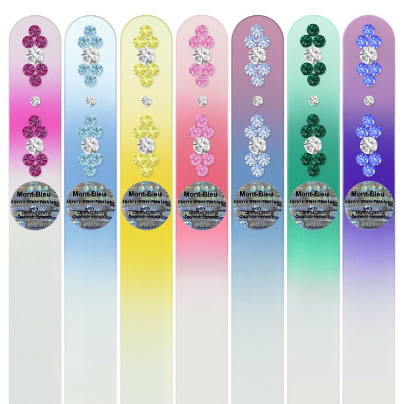 Glass Nail File Decorated With Swarovski® Crystals Etsy UK