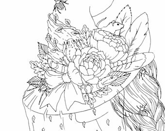 Coloring Book Hat Etsy
