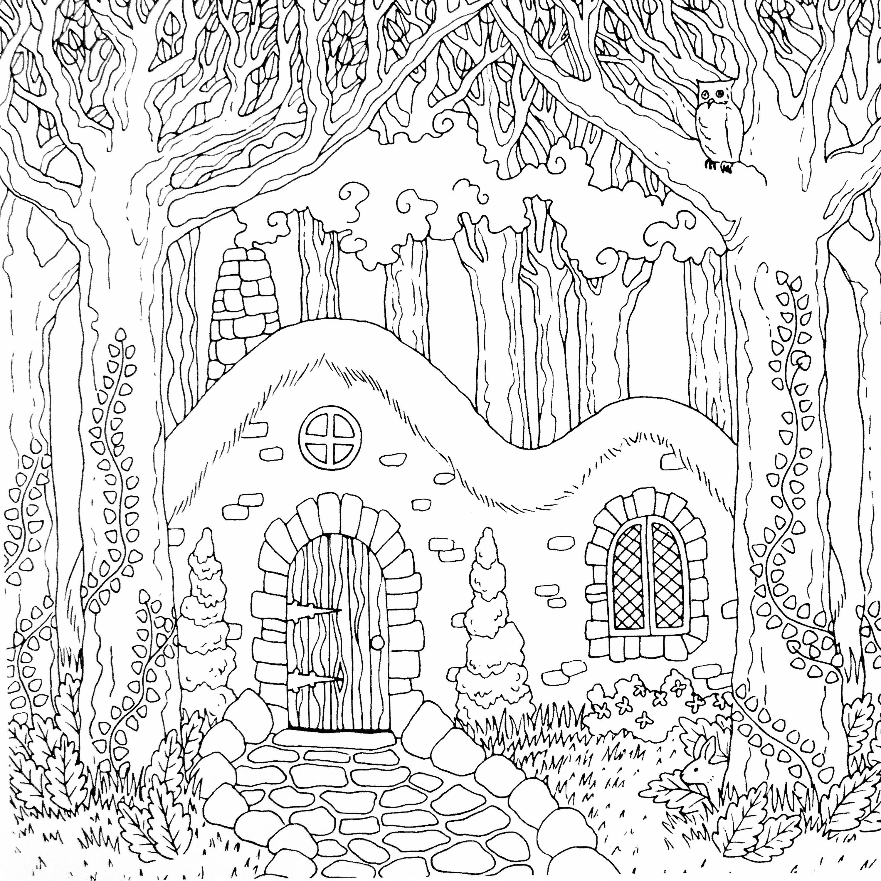 Cottage Core Aesthetic Coloring Pages