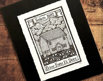 Salem Witch Trials Peine Forte et Dure art print