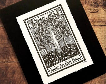 Salem Witch Trials Evil Hand art print