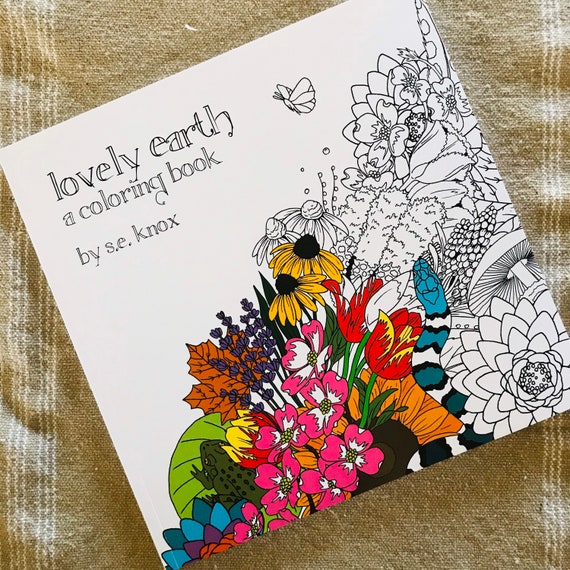 Download Lovely Earth Adult Coloring Book Etsy