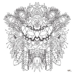 Coloring book page- Masquerade
