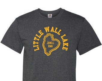 Little Wall Lake Map - T-Shirt