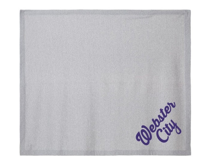 Classic Script Webster City Sweatshirt Blanket