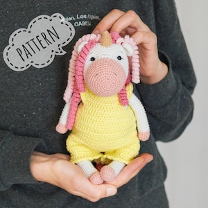 Crochet unicorn pattern Amigurumi pattern Stuffed animal Pdf pattern