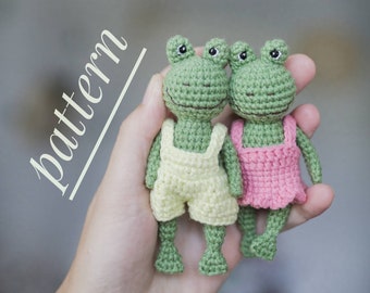 WZÓR na szydełkową żabę Amigurumi w języku angielskim w formacie PDF wzór na szydełkową zabawkę Wypchana żaba