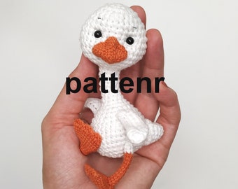 Crochet PATTERN in English amigurumi toy white goose Stuffed goose toy Pdf crochet pattern goose Pet animal Baby toy gift