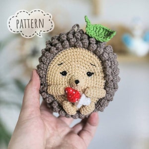 Hedgehog crochet PATTERN, Amigurumi stuffed toy, Pdf toy pattern