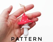 CROCHET PATTERN brooch or toy fly agaric Pdf in english stuffed toy pattern, amigurumi mushroom Crochet mushroom