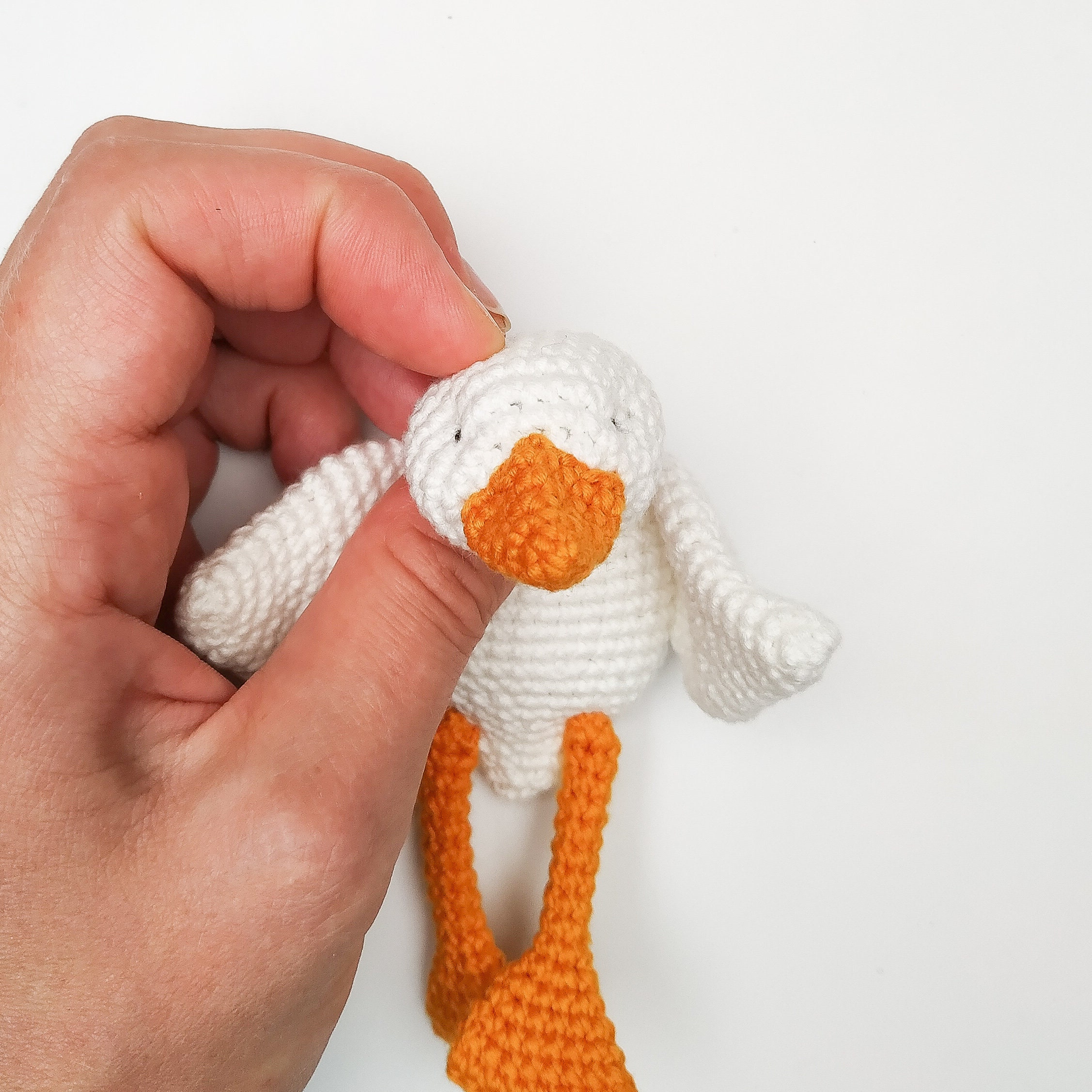 英語で編むあみぐるみの編み図 携帯用のガチョウのおもちゃ 英語で編む