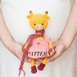Giraffe crochet pattern, Amigurumi pattern in english, Stuffed toy giraffe