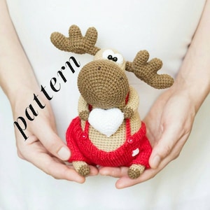 Moose crochet PATTERN in English Amigurumi pattern Stuffed moose forest animal