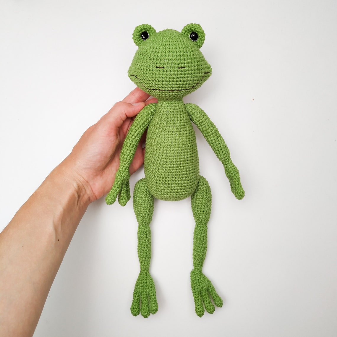 Amigurumi frog toy pattern in English Crochet stuffed frog in Etsy
