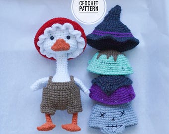 Set of goose hats crochet pattern in English (only hat) Amigurumi pattern