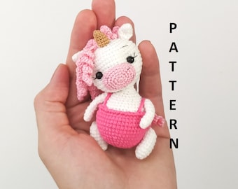 Unicorn crochet pattern Amigurumi pattern Stuffed unicorn toy Pdf crochet pattern unicorn Baby toy gift