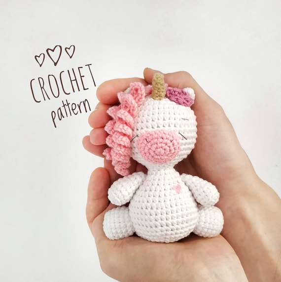 Patrón de crochet unicornio Patrón Amigurumi Juguete de bebé