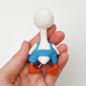Goose crochet PATTERN in english, Amigurumi miniature bird about 8 cm, Stuffed goose pattern image 10
