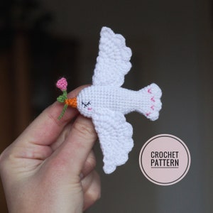 Bird crochet pattern Amigurumi brooch bird Pdf pattern in english  Stuffed bird