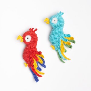 Crochet PATTERN amigurumi parrot brooch jewelry Pdf pattern in English image 9