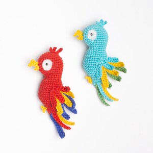 Crochet PATTERN amigurumi parrot brooch jewelry Pdf pattern in English image 2