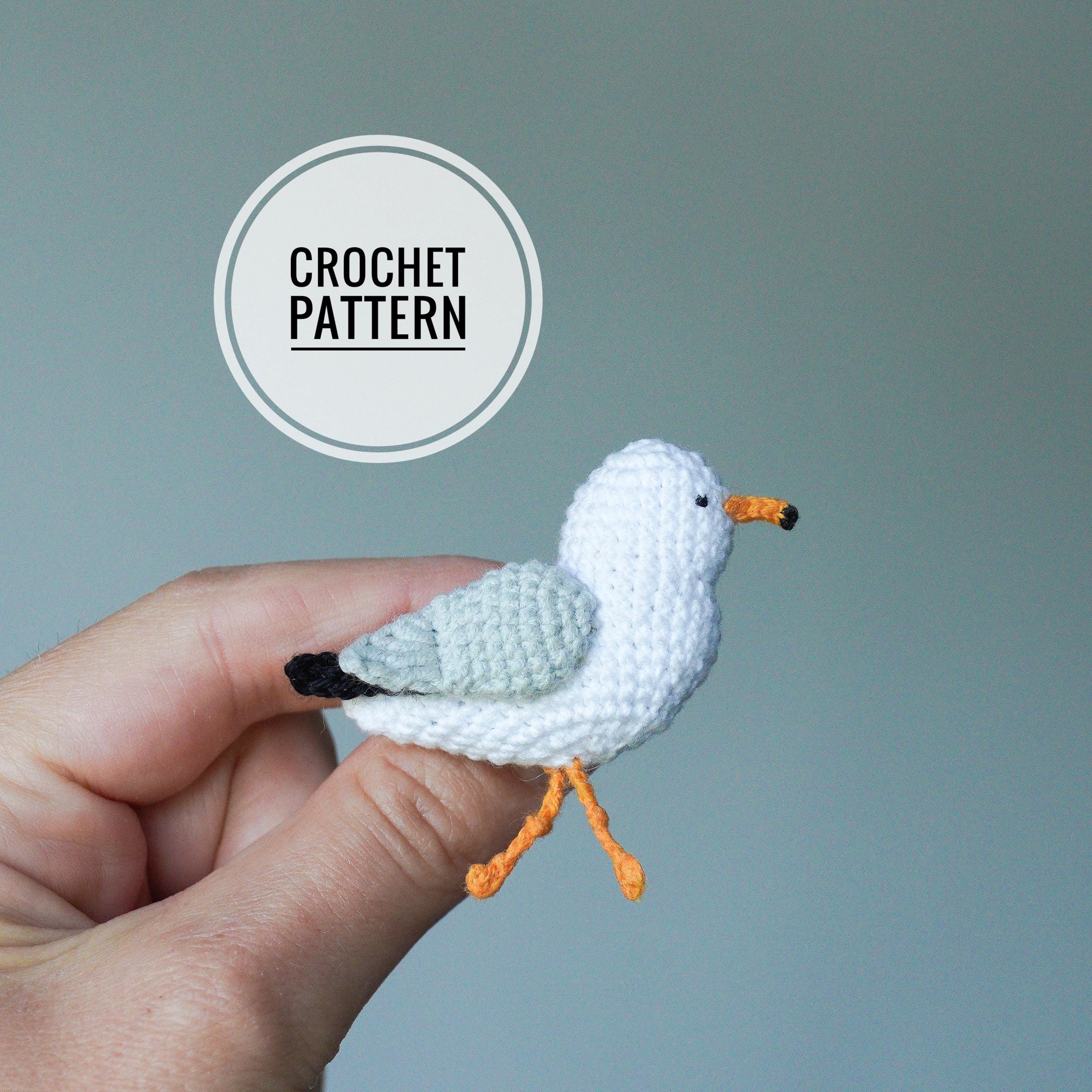 38 Crochet Jewellery Patterns with Brooches, Earrings, Bracelets 5 Crochet Pattern in English brooch seagull jewelry crochet