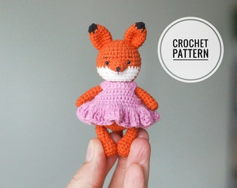 Fox crochet PATTERN in english Amigurumi miniature fox Stuffed animal pattern