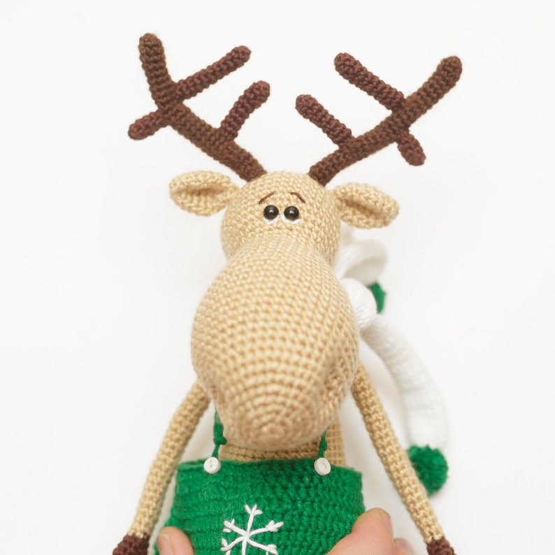 Moose toy crochet PATTERN in English amigurumi patterns PDF crochet pattern Sruffed moose forest animal Baby toy gift
