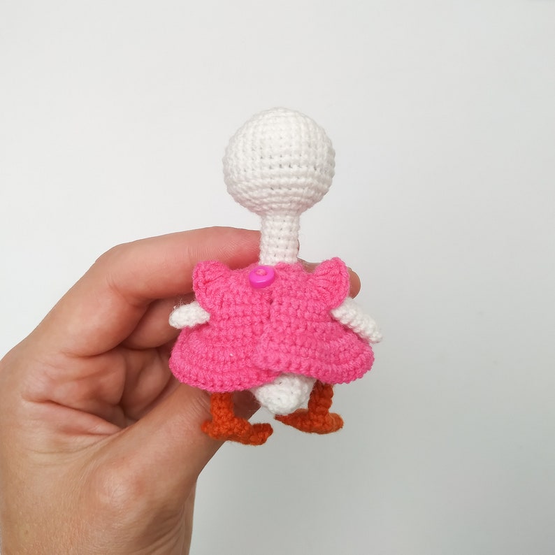 Goose crochet PATTERN in english, Amigurumi miniature bird about 8 cm, Stuffed goose pattern image 8