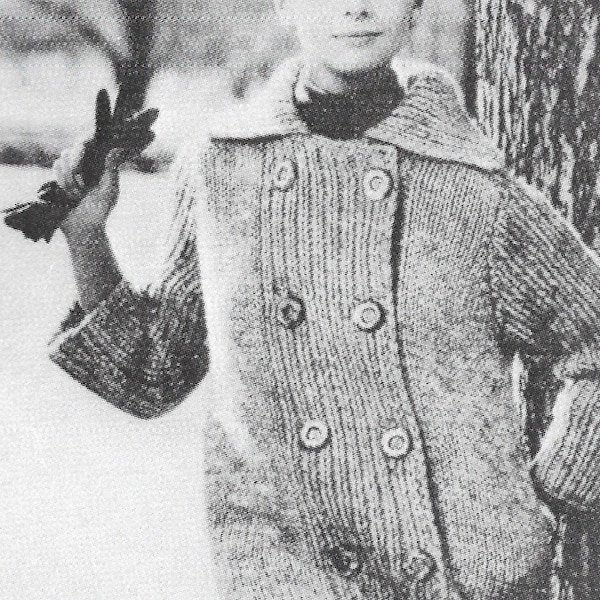 Chunky Double Breasted Coat Knitting Pattern | Vintage 1965 Womens Jacket | Saddle Sleeves | In Seam Pockets | Spread Collar | PDF Download
