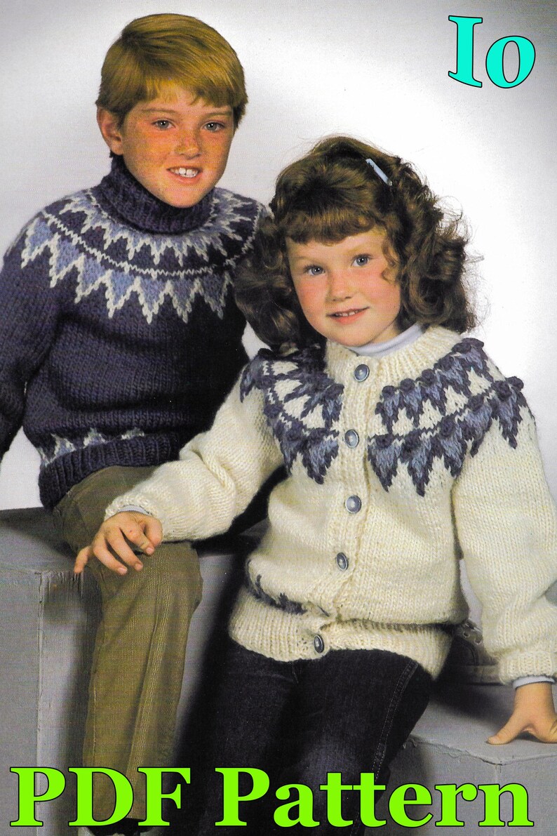 Childs Lopi Sweater Knitting Pattern | Vintage 1983 Design | Pullover ...