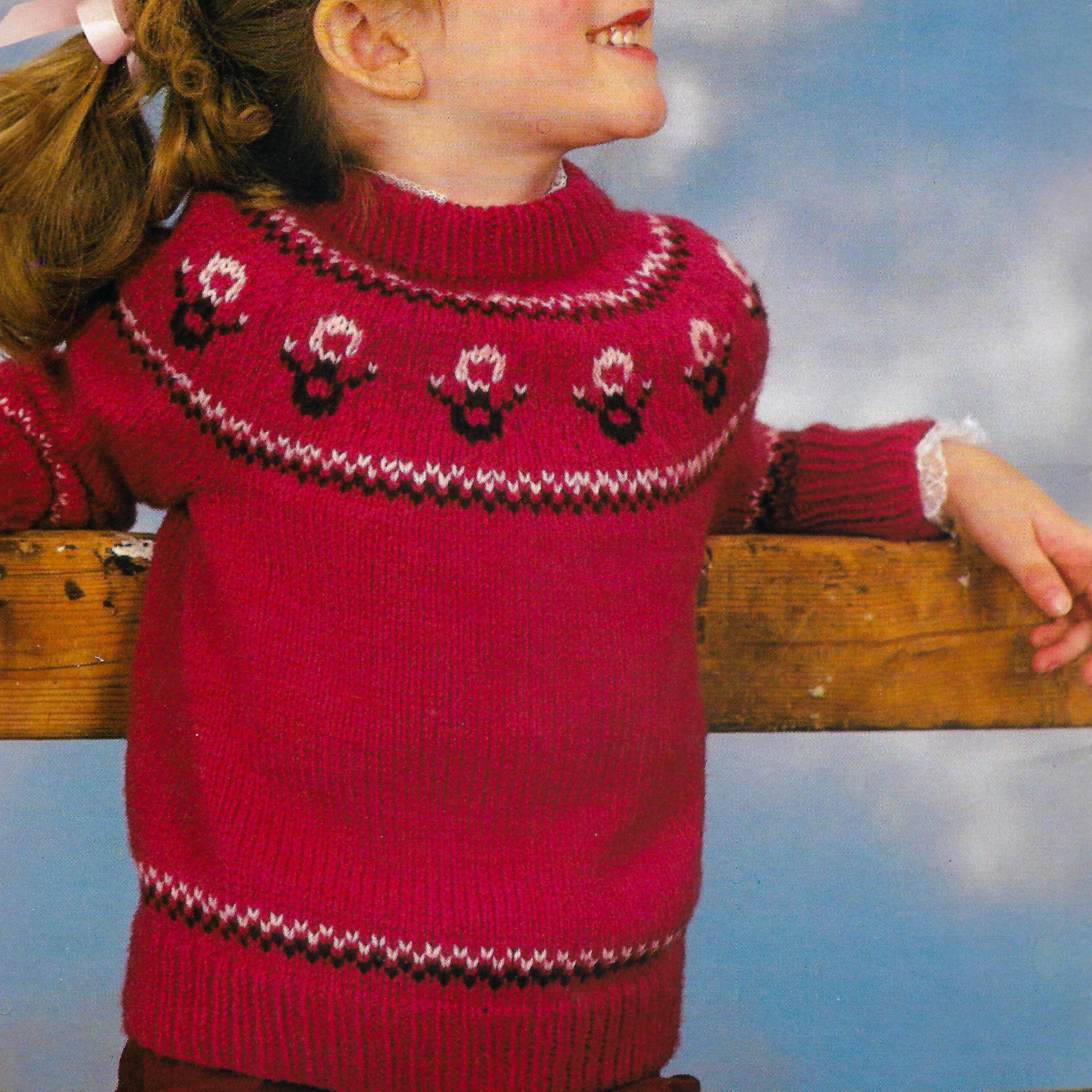 Fancy Free Sweater Knitting Pattern | Vintage 1983 Design | Fair Isle ...