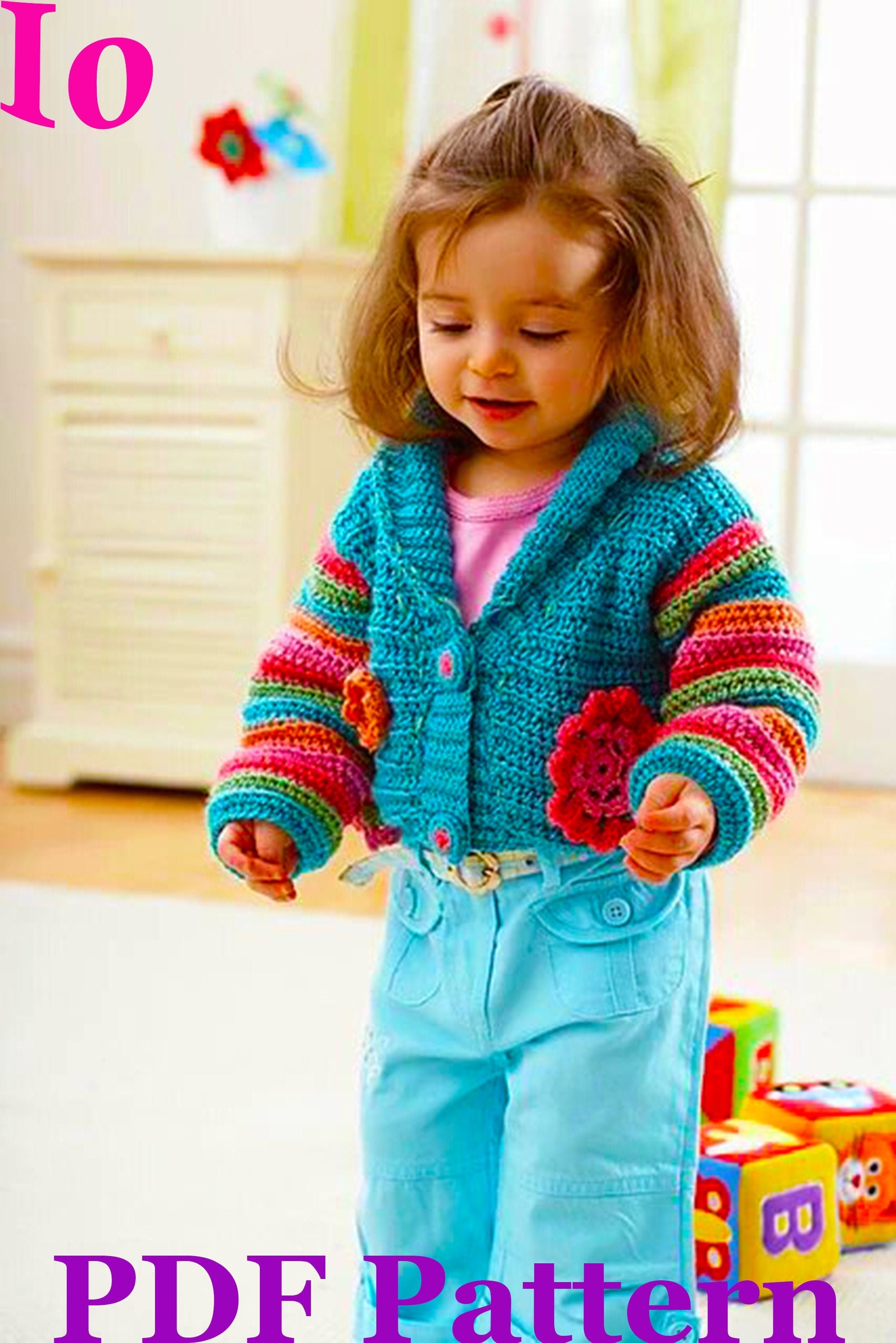 Child’s Bolero Sweater With Button Details Crochet Pattern