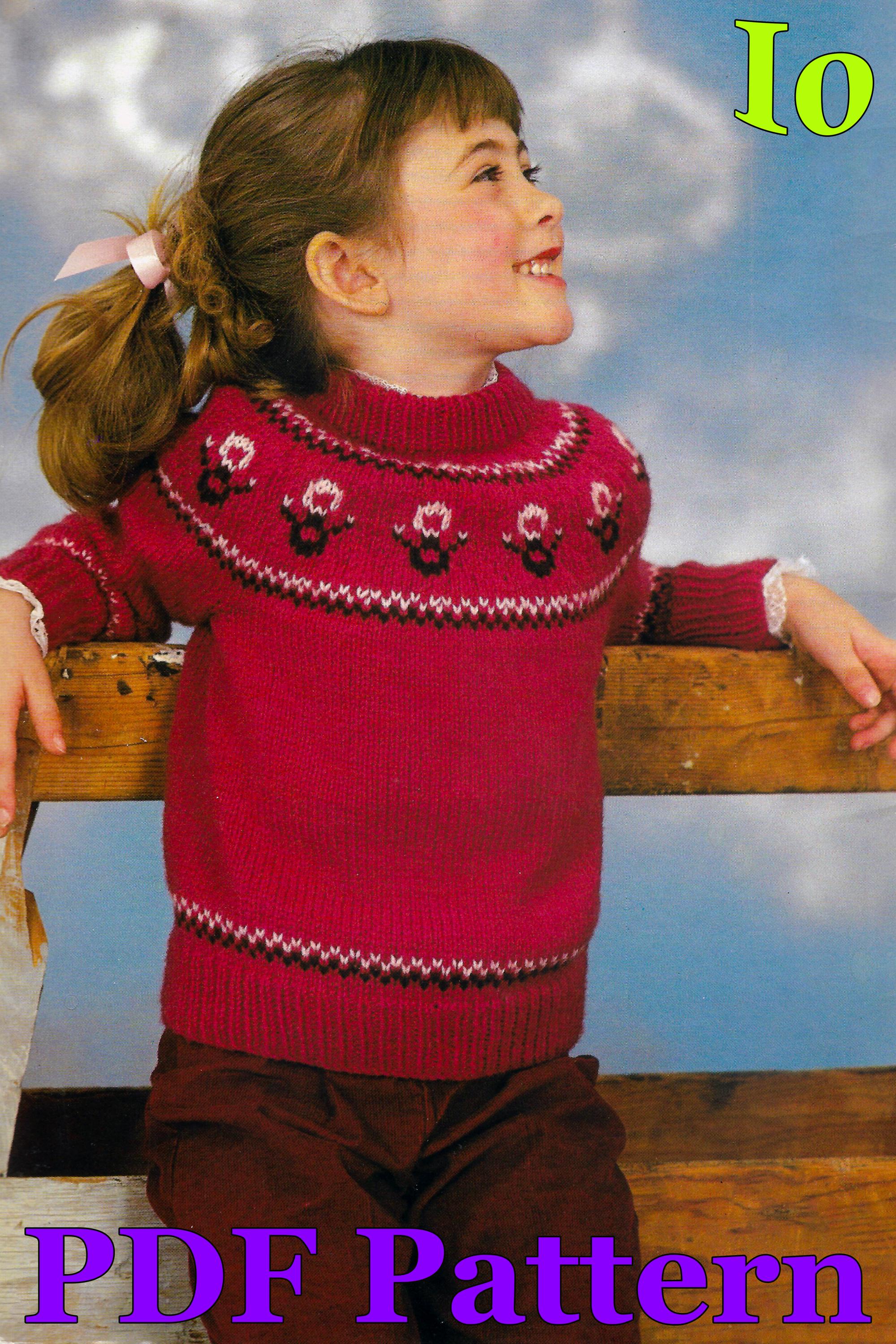 Fancy Free Sweater Knitting Pattern | Vintage 1983 Design | Fair Isle ...