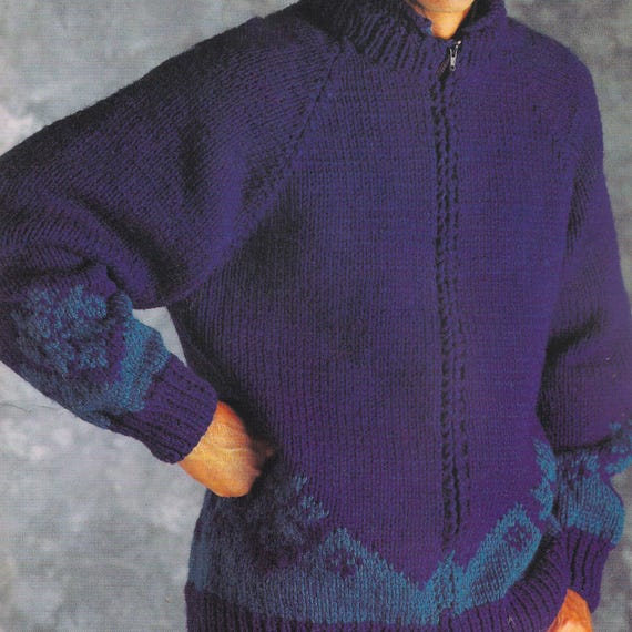 North Country Cardigan Sweater Knitting Pattern | Vintage 1990s 