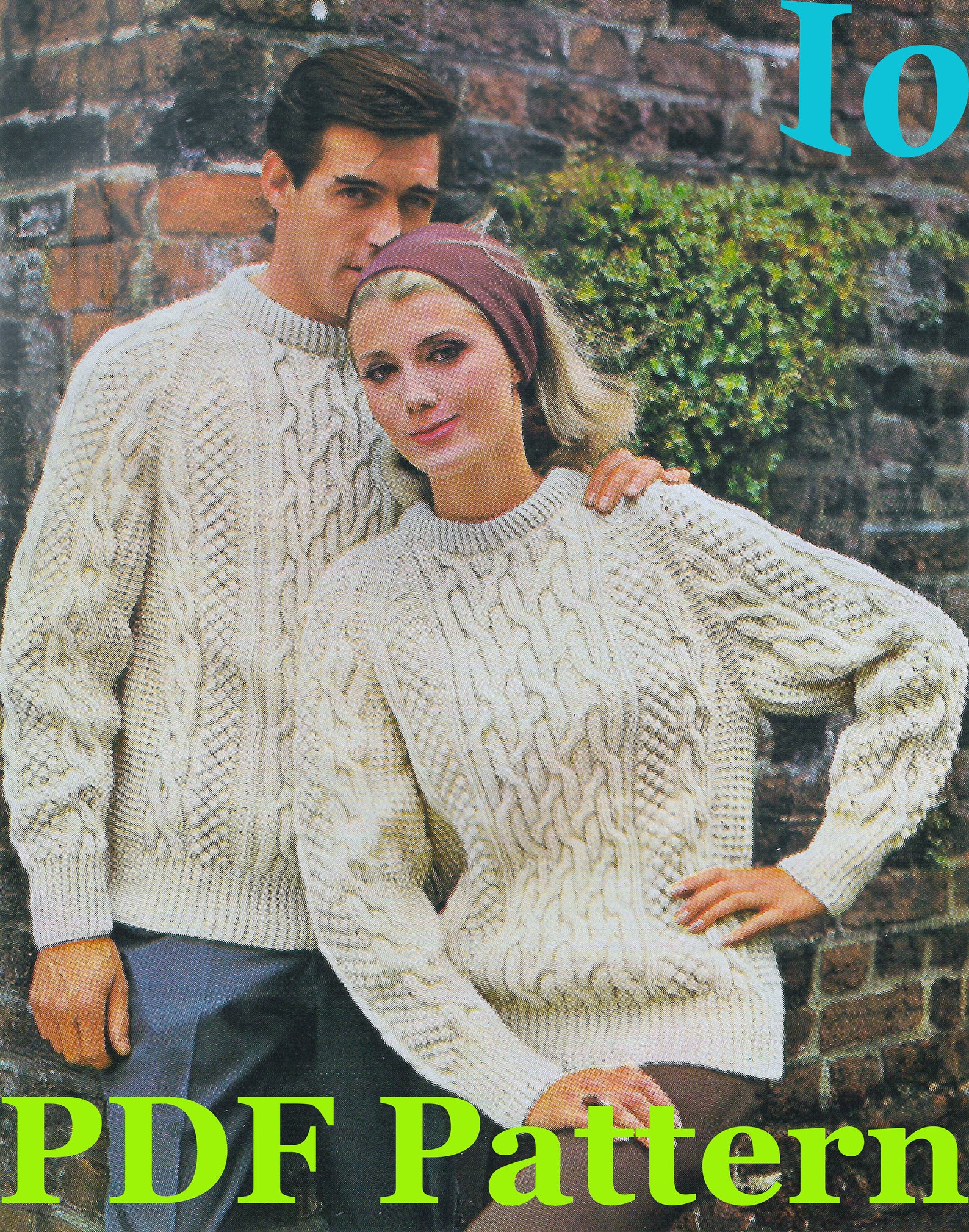 Irish Fisherman Pullover Sweater Knitting Pattern Vintage - Etsy India