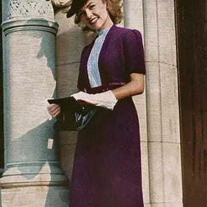 Greenwich Attire Knitting Pattern | Vintage 1939 Design | Skirt Blouse & Bolero | One Size | Buttons | Lace | Puff Shoulders | PDF Download